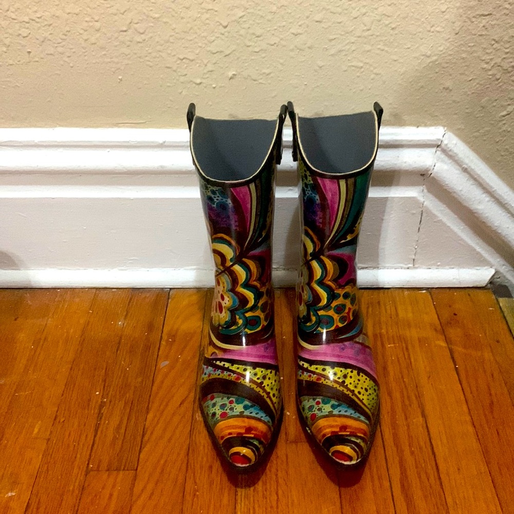 Multi color, multi design cowboy rain boot